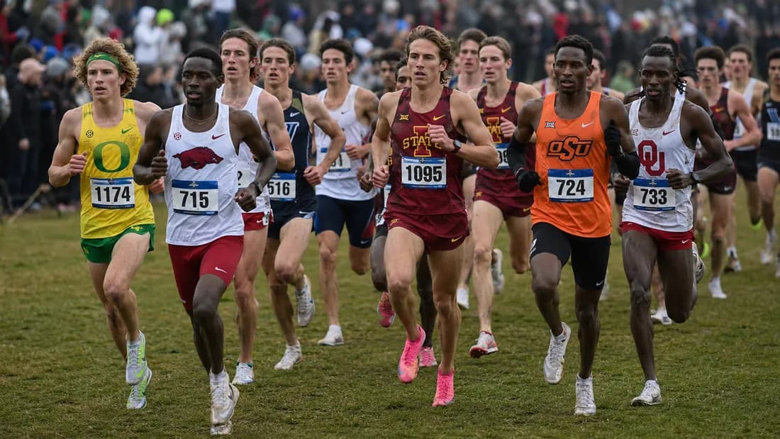 Men's cross country pack racing