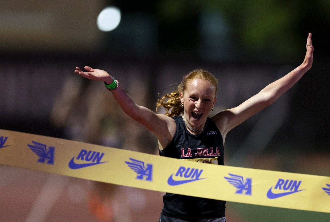 Track athletes competing